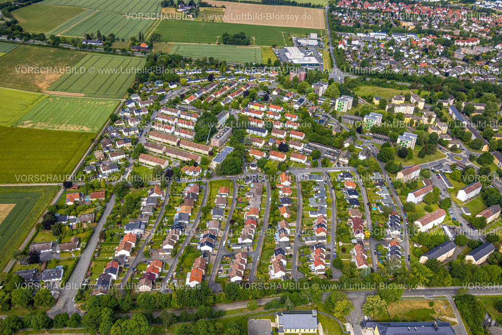 Soest220600547 | Luftbild, Städtesiedlung zwischen Gotlandweg und Hiddingser Weg, Soest, Soester Boerde, Nordrhein-Westfalen, Deutschland