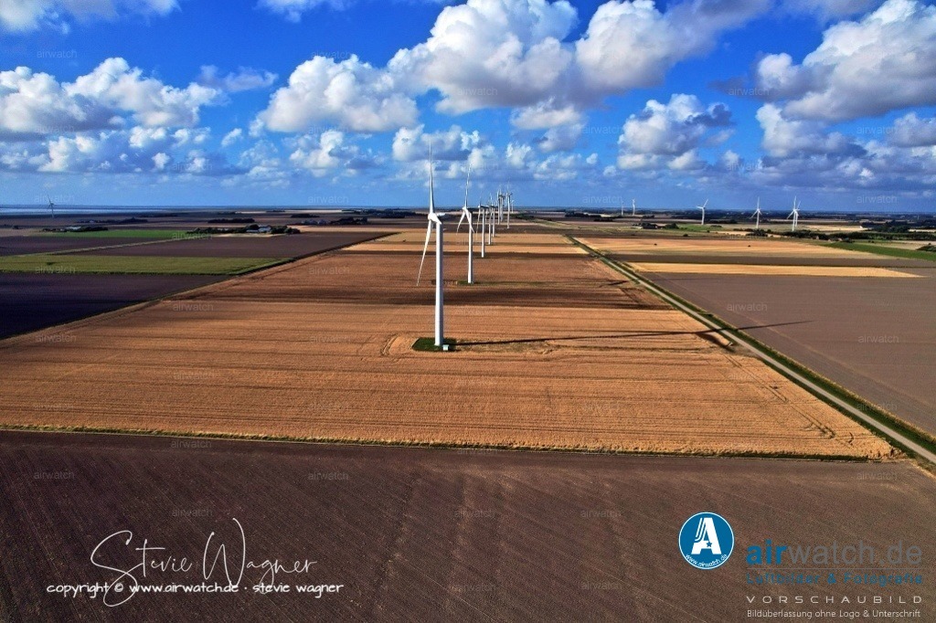 Windpark - Emmelsbüll-Horsbüll | Luftbild, Windenergieanlagen, Bürgerwindpark Emmelsbüll-Horsbüll, Windkraft, Windpark, Nordfriesland, 