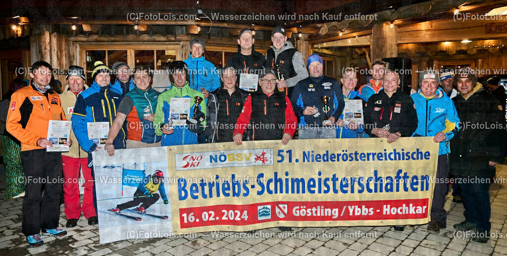 ALP9503_NOe-BetriebsSKI-LM_Mann-Frau-schaften | (C)FotoLois.com, Alois Spandl. 51. Niederösterreichische LandesBetriebs-Skimeisterschaften, best of two, Almlift-Piste Hochkar, LSV - Schiclub Göstling-Hochkar, Fr 16. Februar 2024.