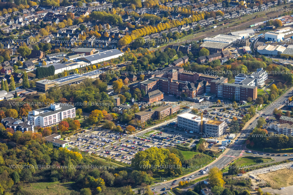 Moers221003853 | Luftbild, Krankenhaus Bethanien, Baustelle mit Neubau Bettenhaus, Moers, Moers, Ruhrgebiet, Nordrhein-Westfalen, Deutschland