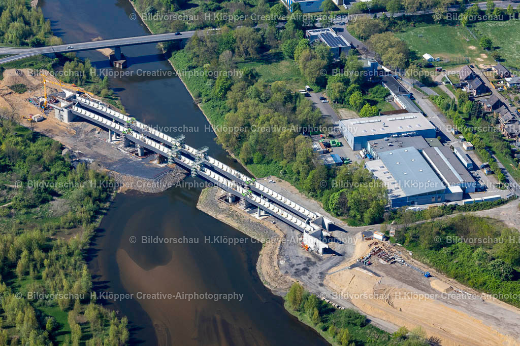 Luftbilder Wesel-0742 | Luftaufnahme Baustelle zum Neubau des Straßen- Brückenbauwerk " Lippebrücke " in Wesel im Bundesland Nordrhein-Westfalen, Deutschland - Realisiert mit Pictrs.com