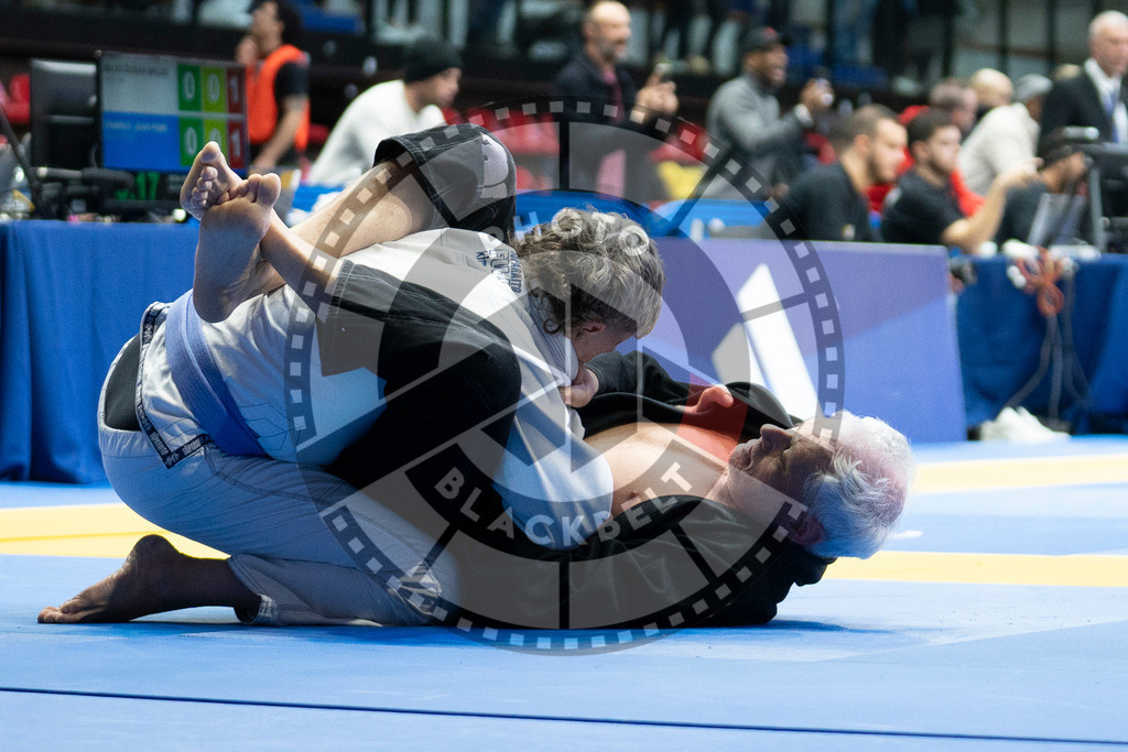 20240122PBB6504 | Fighters compete during the second day of the IBJJF European Championship in Paris, France, on January 22, 2024.