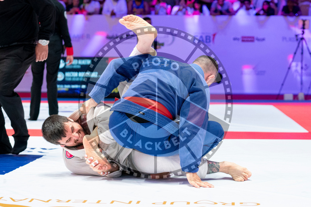 20231107PBB5467 | Fighters compete during the AJP World Master Championship in the Mubadala Arena in Abu Dhabi, Arab United Emirates, on November 7, 2023.