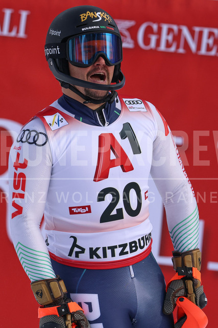 Audi FIS Ski World Cup: Men’s Slalom – Hahnenkamm Race, Kitzbuehel | Kitzbuehel, Austria, 25.Jan.26 - Alpine Skiing - FIS World Cup, Hahnenkamm Race, Slalom, men. The image shows POPOV Albert (BUL, Head).