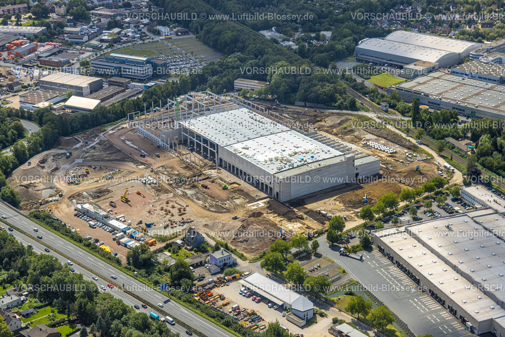 Herne230802523 | Luftbild, Baustelle Gewerbepark HER-BO an der Autobahn A43, Herne-Süd, Herne, Ruhrgebiet, Nordrhein-Westfalen, Deutschland