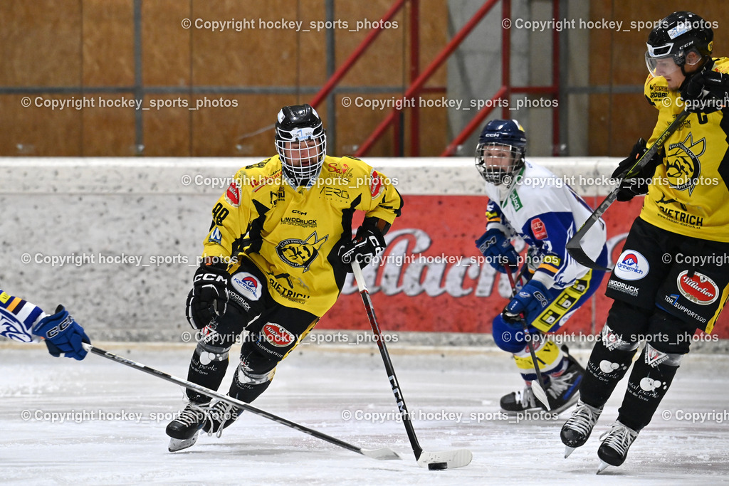 MET PHOTOVOLTAIK HORNETS SPITTAL vs. EC VSV juniors U20  | #98 Thalhammer Dominic EC Hornets Spittal, #16 Nageler Daniel EC Hornets Spittal, MET PHOTOVOLTAIK HORNETS SPITTAL vs. EC VSV juniors U20 , MET PHOTOVOLTAIK HORNETS SPITTAL vs. EC VSV juniors U20  am 05.11.2024 in Spittal an der Drau (Goldeck Stadion), Austria, (Photo by Bernd Stefan)