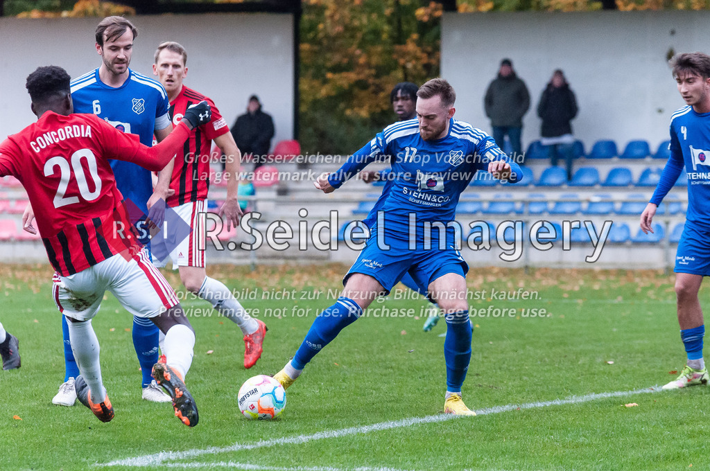 Fußball, Saison 2022/23, Oberliga Hamburg, WTSV Concordia Hamburg - Niendorfer TSV, Sportpark Hinschenfelde (Hamburg), 13.11.2022, 19. Spieltag | Ante-Akira Kutschke (#17, NTSV)
