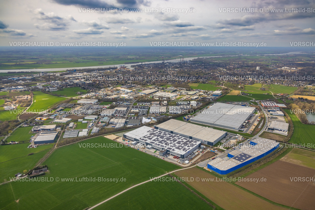 Emmerich230300131 | Luftbild, Gewerbegebiet-Ost, Budberger Straße, Klein-Netterden, Emmerich am Rhein, Niederrhein, Nordrhein-Westfalen, Deutschland