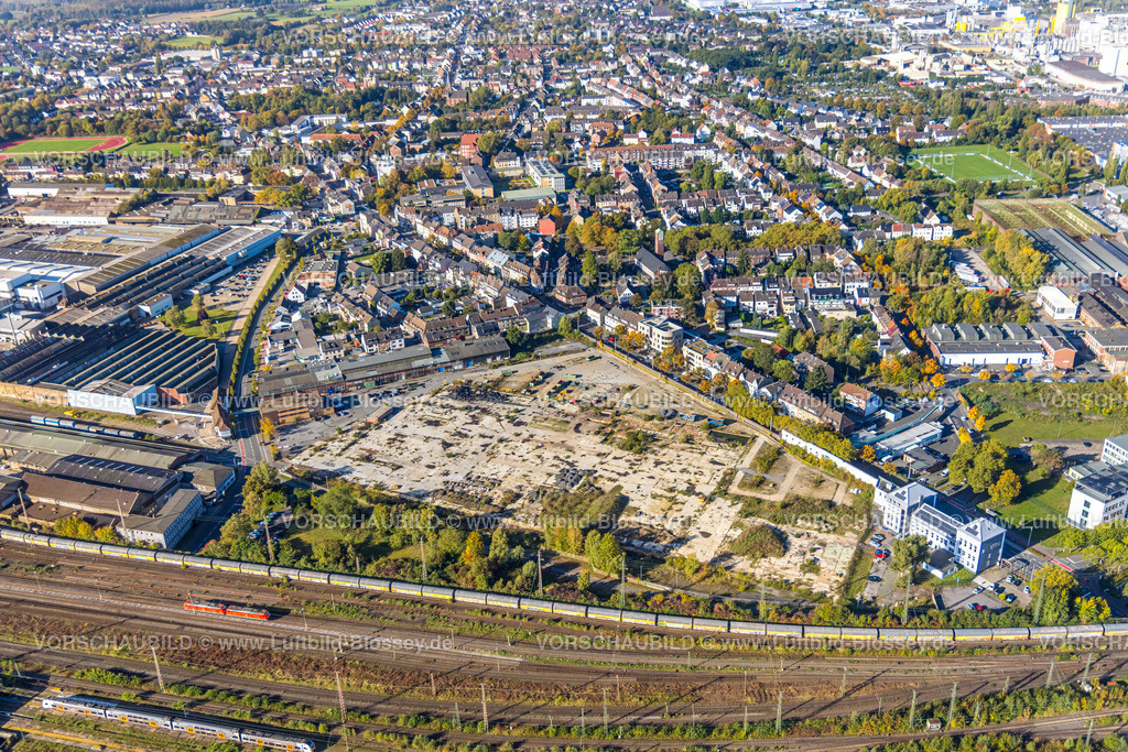 Hamm241007095 | Luftbild, Baugebiet WDI Westfälische Drahtindustrie zwischen Wilhelmstraße, Hobreckerstraße und Kleine Alleestraße, am Rangierbahnhof und Güterbahnhof, Mitte, Hamm, Ruhrgebiet, Nordrhein-Westfalen, Deutschland