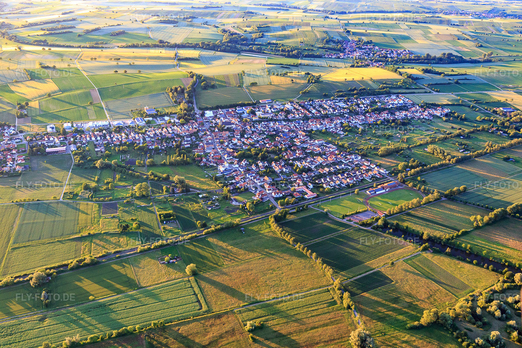 Luftbild: Ortsansicht von Süden in Steinfeld im Bundesland Rheinland-Pfalz in Deutschland. Foto: IMG_115553.jpg vom 16.06.2019 durch Werner Riehm/FLY-FOTO.de
