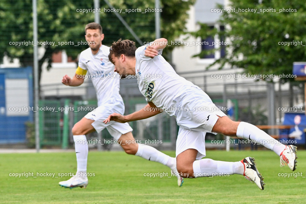 SAK vs. ATUS Ferlach | #4 Rok Jazbec SAK,  Flugeinlage, SAK vs. ATUS Ferlach, SAK vs. ATUS Ferlach am 01.08.2025 in Klagenfurt (Sportpark Welzenegg), Austria, (Photo by Bernd Stefan)