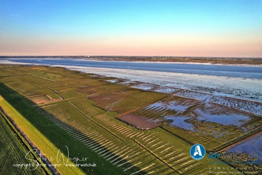 Luftbild Nordstrand, Suederhafen, An de Wehl, Evensbüller Chaussee, Husumer Bucht | Luftbild Nordstrand, Suederhafen, An de Wehl, Evensbüller Chaussee, Husumer Bucht