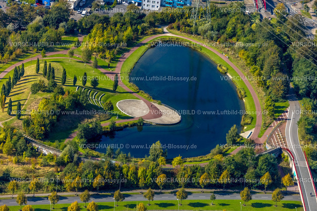 Essen241001057 | Luftbild, Kruppsee und Gartenanlagen im Krupp-Park, Westviertel, Essen, Ruhrgebiet, Nordrhein-Westfalen, Deutschland