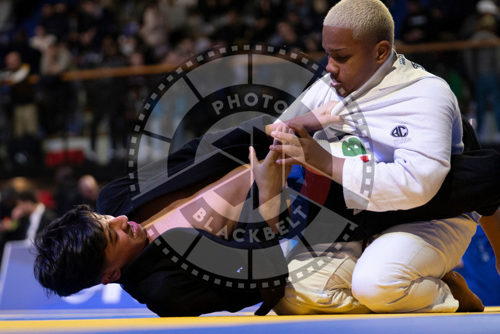 20240119PBB1603 | Fighters compete during the IBJJF European Championship in Paris, France, on January 19, 2024.