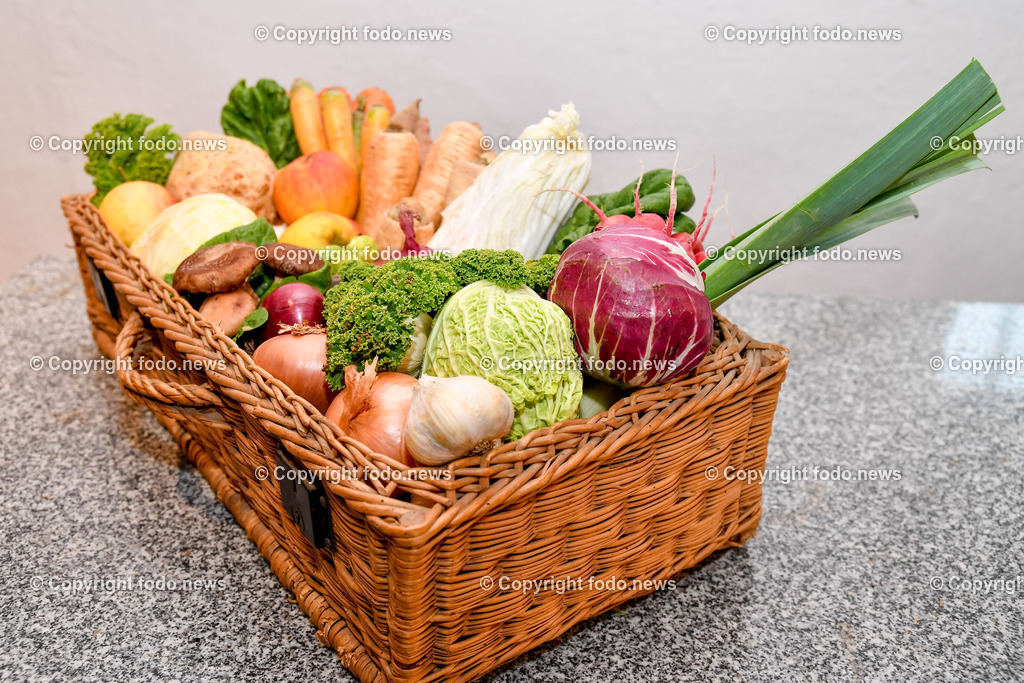 Biohof Berner_ Pupping_ 28.02.2023-29 | 28.02.2023, Pupping, AUT, Biohof Berner, im Bild Gemuesekorb