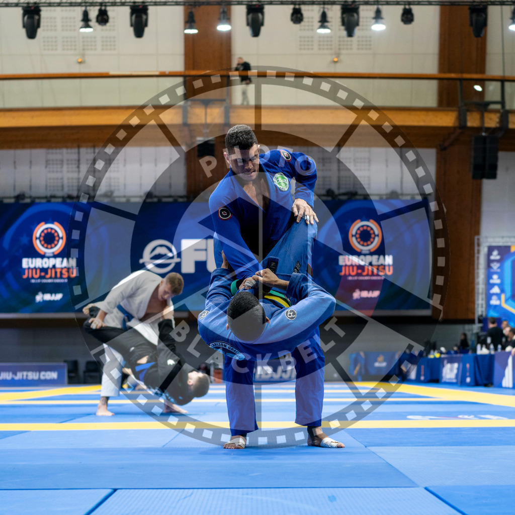 20240122PBB6738 | Fighters compete during the second day of the IBJJF European Championship in Paris, France, on January 22, 2024.