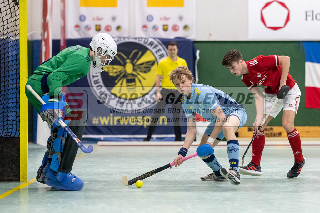 SFE_20230305_0083 | Deutsche Meisterschaft Männliche U16 Halle 2023 am 05.03.2023 in Köln (KTHC Stadion Rot-Weiss Köln Tennis and Hockey Club), Photo: Stephan Fehrmann 2022 (Sports-Gallery)