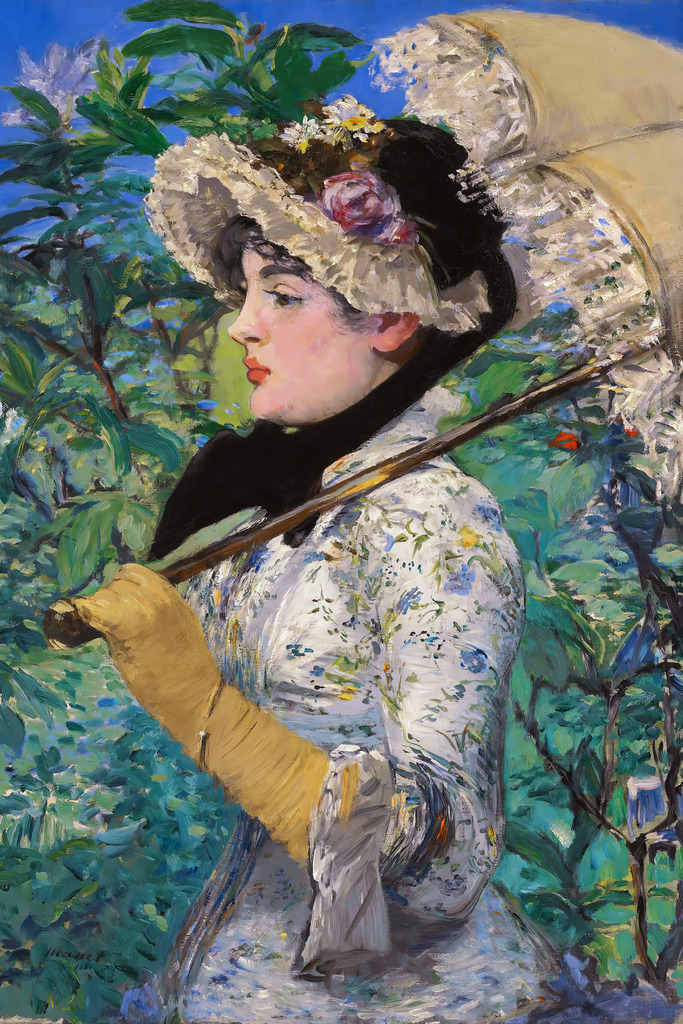 2502010 - Edouard Manet - Der Frühling | Moderne Wandbilder auf Leinwand, Acylglas, Alu-Dibond oder als Poster. Tauchen Sie ein in die Welt KI-generierter Kunstwerke - entdecken Sie hochwertige Kunstdrucke unserer Gemälde, Illustrationen und fotorealistischen Motive.