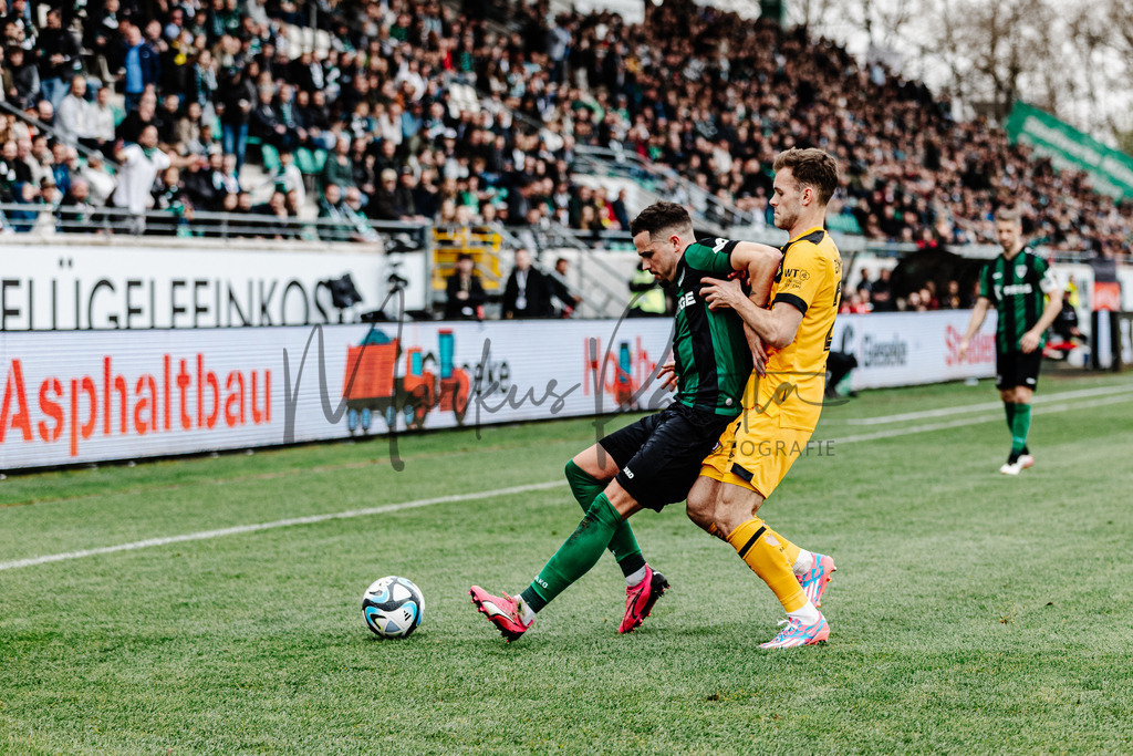 3. Liga, Saison 2023/24, 31. Spieltag: SC Preußen Münster - Dynamo Dresden | Münster, 30.03.2024: 3. Liga, 31. Spieltag, SC Preußen Münster gegen Dynamo Dresden im LVM-Preußenstadion in Münster. Foto: sportfotografie.ms | Markus Paletta - Realisiert mit Pictrs.com