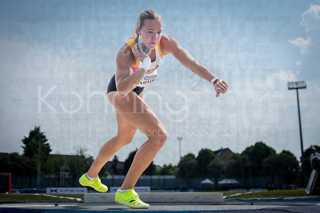 Multisport Event; Ratingen, 27.06.2026 | RATINGEN, GERMANY - JUNE 27, 2026 : Lexie Keller (USA / United States) competing in the shot put during the Multisport Event at Stadion Ratingen on June 27, 2026 in Ratingen, Germany.