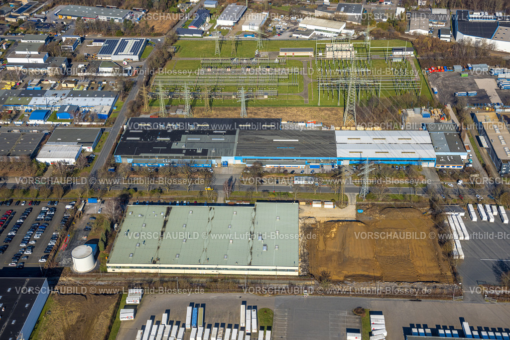 Unna230214296 | Luftbild, Industriepark Unna, H. Hüttenbrauck Profil Gmbh, FZT Automotive GmbH und Bautelle, Station Unna Umspannwerk, Unna, Ruhrgebiet, Nordrhein-Westfalen, Deutschland