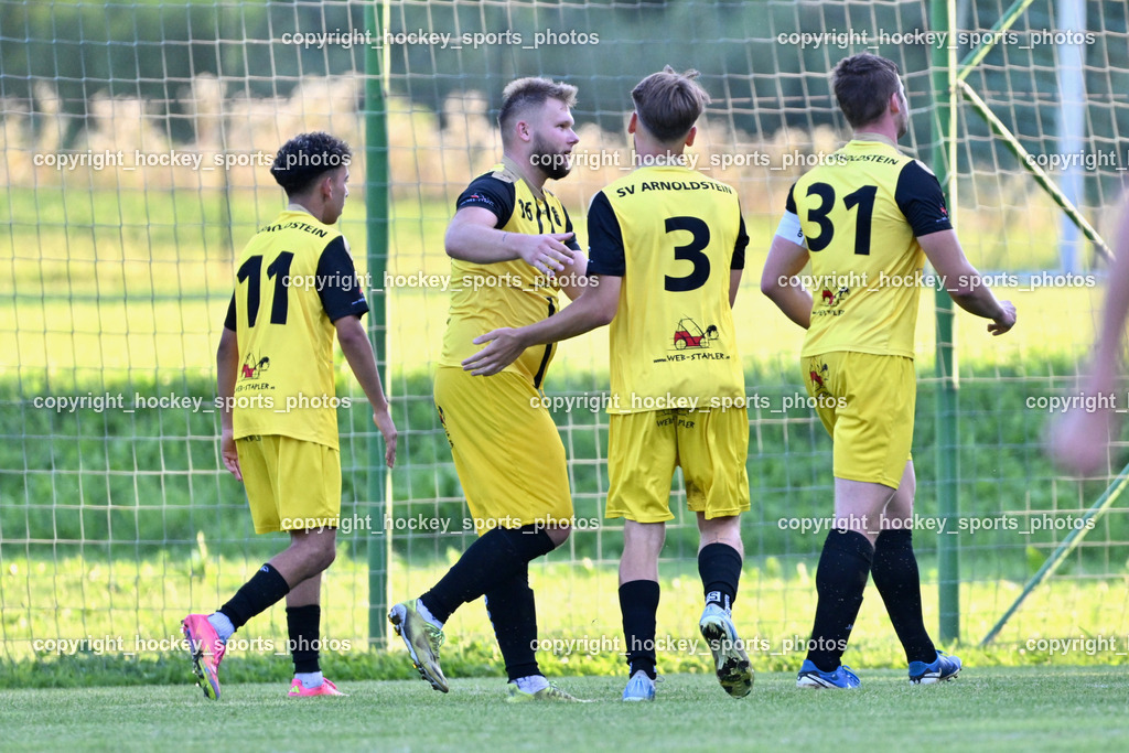 SV Arnoldstein vs. URC Thal Assling | Jubel SV Arnoldstein Mannschaft, #11 Mohamed Oumghar SV Arnoldstein, #31 Roman Binter SV Arnoldstein, #3 Marco Knezevic SV Arnoldstein, #16 Luka Tolic SV Arnoldstein, SV Arnoldstein vs. URC Thal Assling, SV Arnoldstein vs. URC Thal Assling am 09.08.2025 in Arnoldstein (Waldparkstadion Arnoldstein), Austria, (Photo by Bernd Stefan)