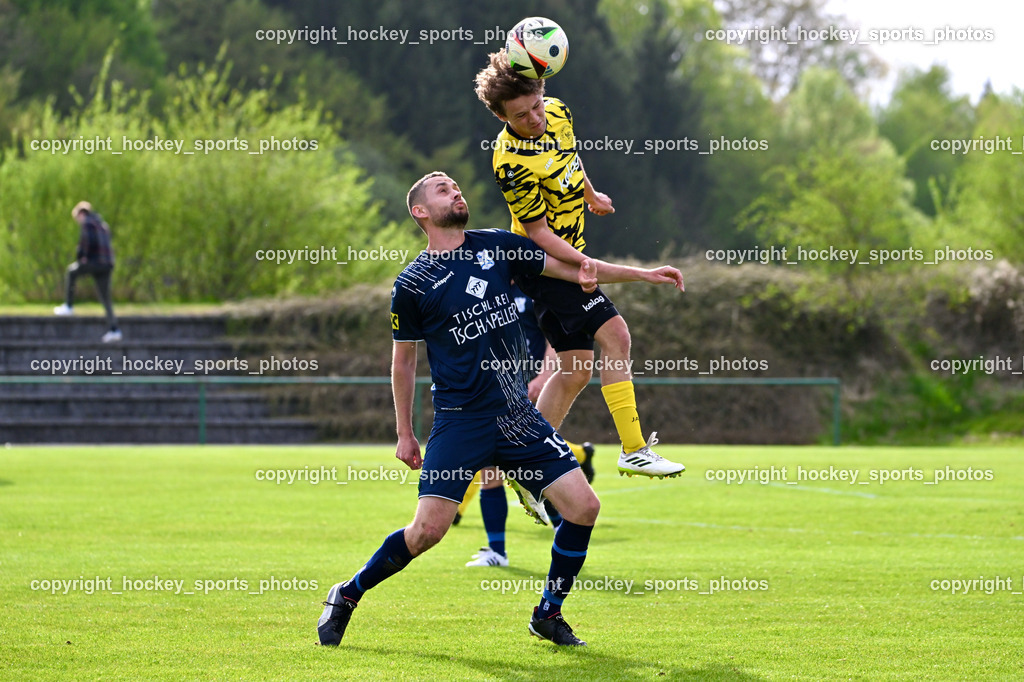 FC Faakersee vs. FC Dölsach | #16 Pascal Obergantschnig FC Dölsach, #5 Cajetan Maria Thaddäus Kolig FC Faakersee, FC Faakersee vs. FC Dölsach, FC Faakersee vs. FC Dölsach am 20.04.2025 in Finkenstein (Sportplatz Finkenstein), Austria, (Photo by Bernd Stefan)