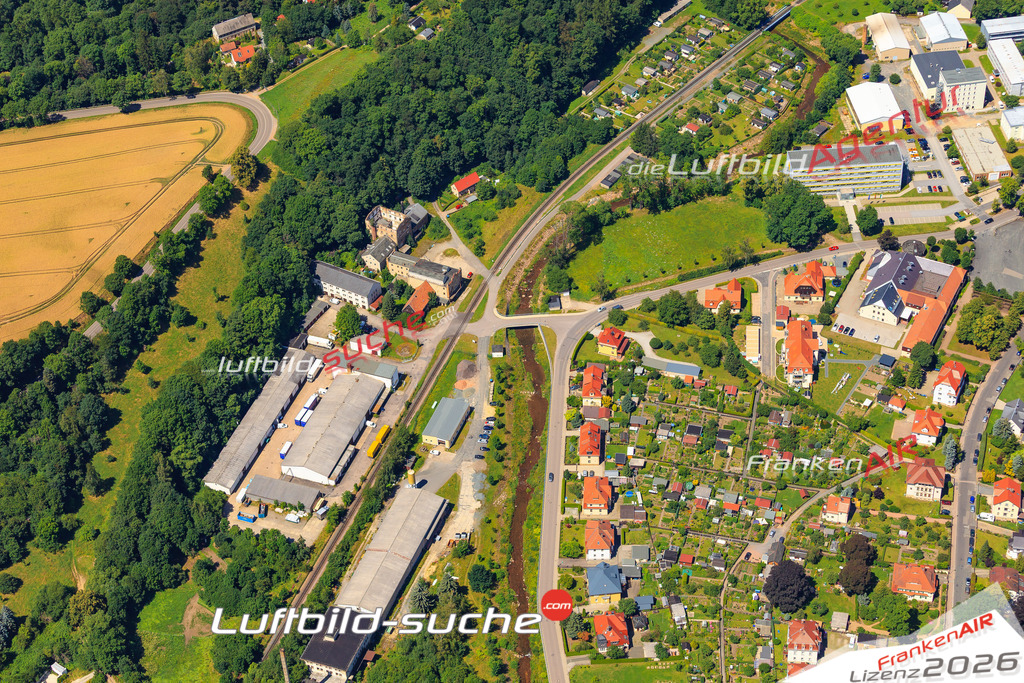 Die Luftaufnahme der Stadt Dippoldiswalde wurde vom UL-Flugzeug heraus erstellt ( keine Drohne )- hohe Auflösung für beste Qualität