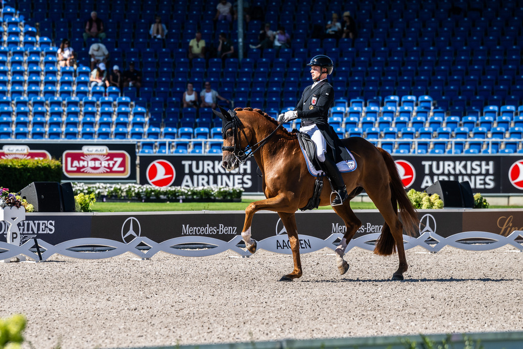 FEI World Championships | Nicolas Wagner Ehlinger (LUX) and Quater Back Junior during the Grand Prix de Dressage at Aachen 2026 - FEI World Championships - Realisiert mit Pictrs.com