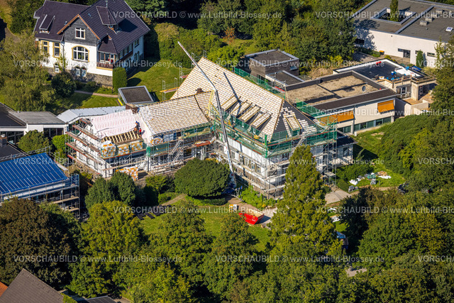 Hattingen240810295 | Luftbild, Baustelle und Renovierung Tagungszentrum Hattingen, Niederbonsfeld, Hattingen, Ruhrgebiet, Nordrhein-Westfalen, Deutschland