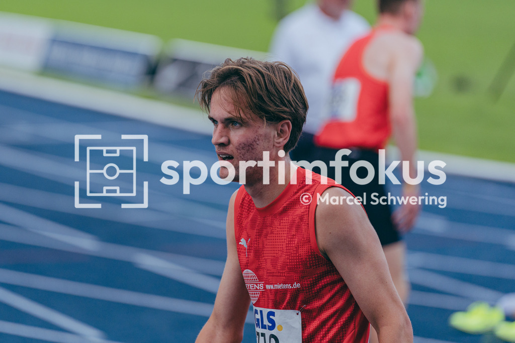 DM U23 U18 Bochum 2026 | Tim Kalies (LG Braunschweig), Startnummer 710, mU23 1500-Meter-Lauf, Finale Deutsche Meisterschaften der U18 &amp; U23 2026, Lohrheidestadion Bochum-Wattenscheid, 04.07.2026 Foto: Marcel Schwering / sportimfokus - Realisiert mit Pictrs.com