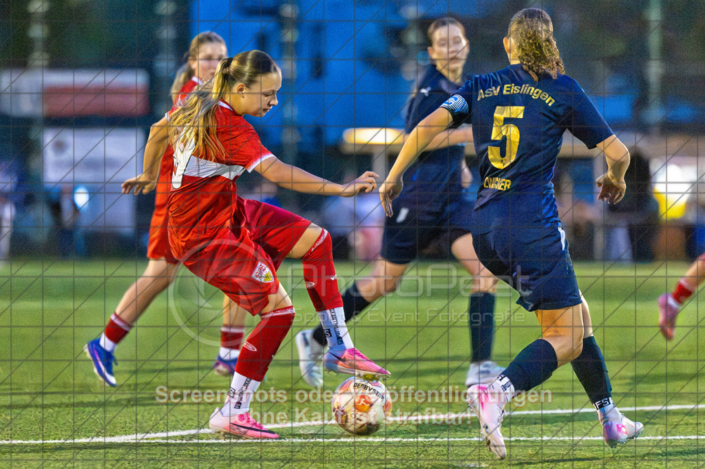 20261007_190455_0074-Bearbeitet_(c)_by_PhotoPeet | #,ASV Spartania Eislingen (blau) vs. VFB Stuttgart (rot), Fußball, Verbandspokal der B-Juniorinnen,  Saison 2026/2027, Kunstrasenplatz, Öschhalle, 73054 Eislingen, 07.10.2026 - 18:30 Uhr,Foto: PhotoPeet / Sport- &amp; Eventfotografie / Peter Harich