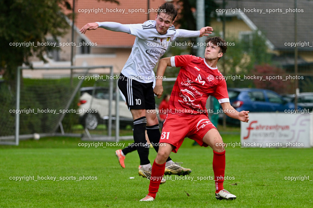 SV Rothenthurn vs. FC Union Sillian | #10 Thomas Pranter FC Union Sillian, #31 Fabio Norbert Daxer SV Rothenthurn, SV Rothenthurn vs. FC Union Sillian, SV Rothenthurn vs. FC Union Sillian am 28.09.2025 in Rothenthurn (Sportplatz Rothenthurn), Austria, (Photo by Bernd Stefan)