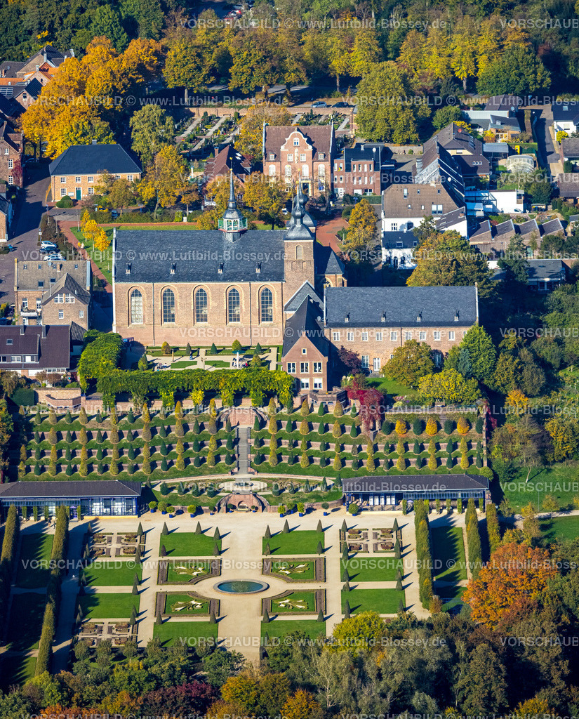 Kamp-Lintfort221004581 | Luftbild, Kloster Kamp, kath. Abteikirche, Klostergarten, Terrassengarten, Kamperbrück, Kamp-Lintfort, Niederrhein, Ruhrgebiet, Nordrhein-Westfalen, Deutschland