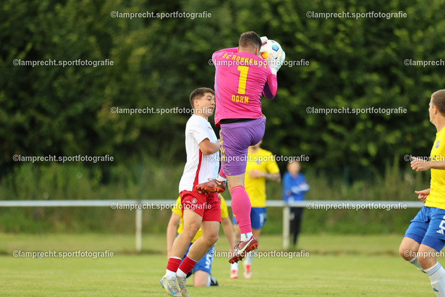 Fußball I Herren I Senioren Landesliga Holstein I 5. Spieltag I SC Rönnau - VfB Lübeck U21 I 23.08.2025.0021 | v.l. Ramiz Demir (10, VfB Lübeck U21), Thore Magnus Dohm (1, SC Rönnau) - Realisiert mit Pictrs.com