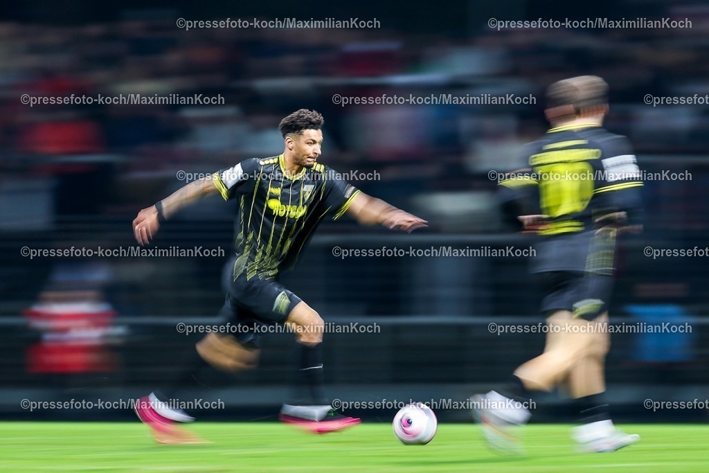 FKo26022601084 | 26.02.2026, Fußball, Landespokal Mittelrhein, SC Fortuna Köln - TSV Alemannia Aachen, Südstadion, Viertelfinale Bitburger-Pokal, Saison 2025 2026: Faton Ademi (Alemannia Aachen #36) Mitzieher  DFB regulations prohibit any use of photographs as image sequences and or quasi-video.