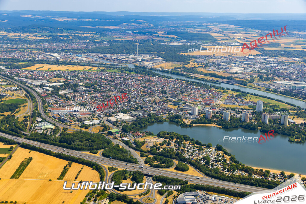 Das Luftbild zeigt :  Mainaschaff - Die Luftaufnahme wurde 2023 vom UL-Flugzeug aus erstellt ( keine Drohne ) - Hochauflösende Luftaufnahme - Für grossformatige Ausdrucke geeignet. Die Geschenkidee !Mit Lizenz und Bildrechte bestellbar