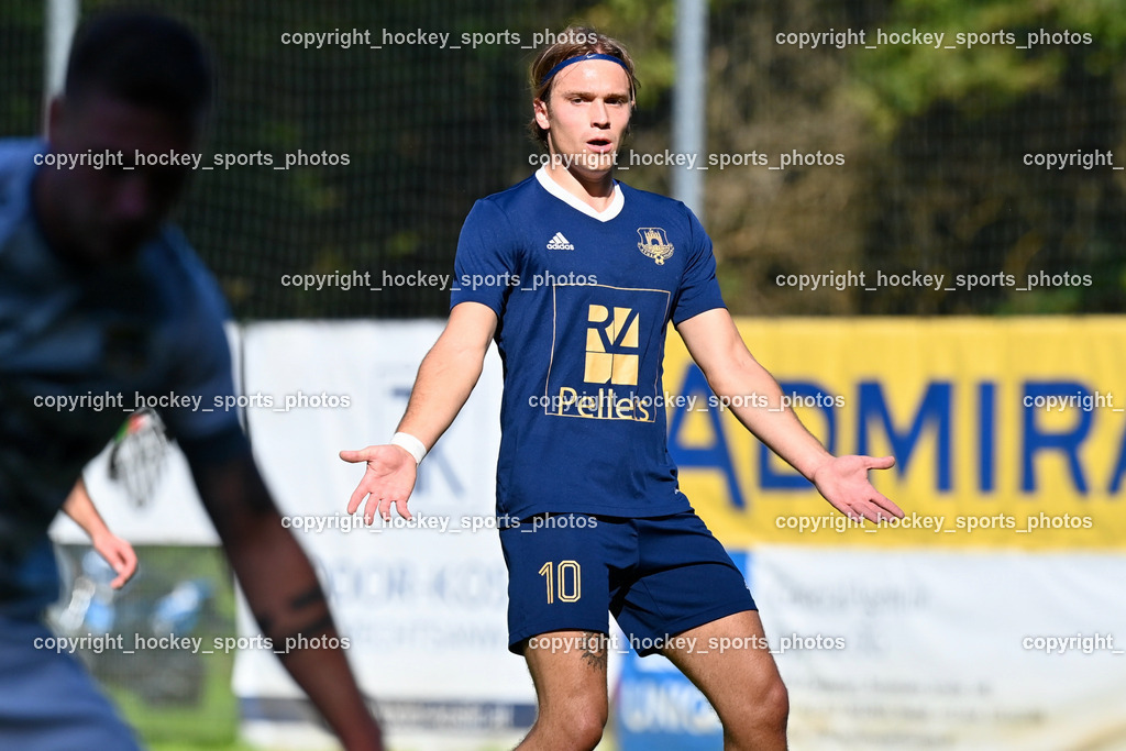 ATUS Velden vs. ASKÖ Köttmannsdorf 7.10.2023 | #10 Lukas Lausegger ATUS Velden, ATUS Velden vs. ASKÖ Köttmannsdorf 7.10.2023, ATUS Velden vs. ASKÖ Köttmannsdorf am 07.10.2023 in Velden (Wald Arena Velden), Austria, (Photo by Bernd Stefan)
