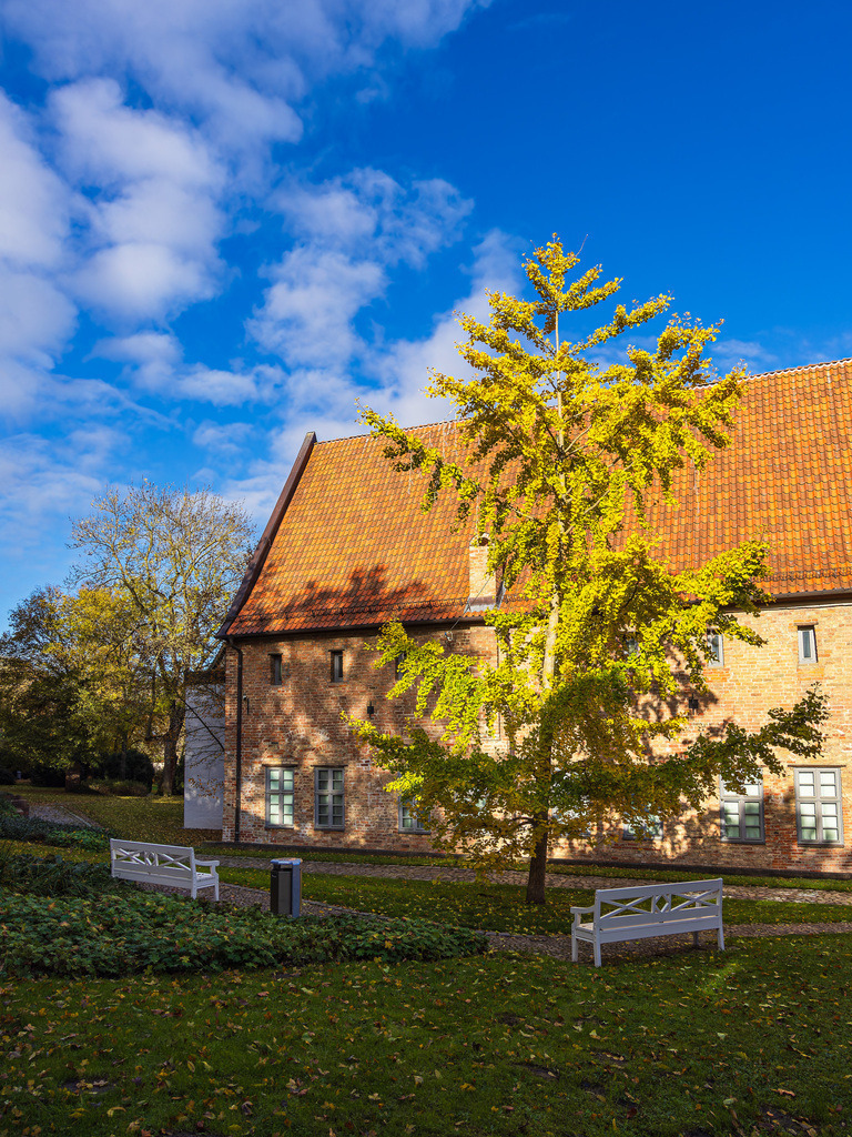 Gebäude des Kloster zum Heiligen Kreuz in der Hansestadt Rostock im Herbst | Gebäude des Kloster zum Heiligen Kreuz in der Hansestadt Rostock im Herbst.