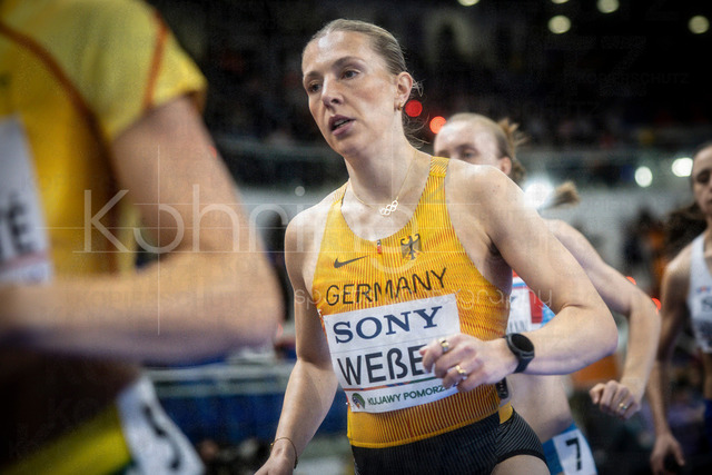 World Athletics Indoor Championships Kujawy Pomorze 26, 20.03.2026 | TORUN, POLAND - MARCH 20:  Nele Wessel (GER) competes in the women's 1500m during the World Athletics Indoor Championships Kujawy Pomorze 26 on day 1 / session 2 at Kujawsko-Pomorska Arena Torun on March 20, 2026 in Torun, Poland. 