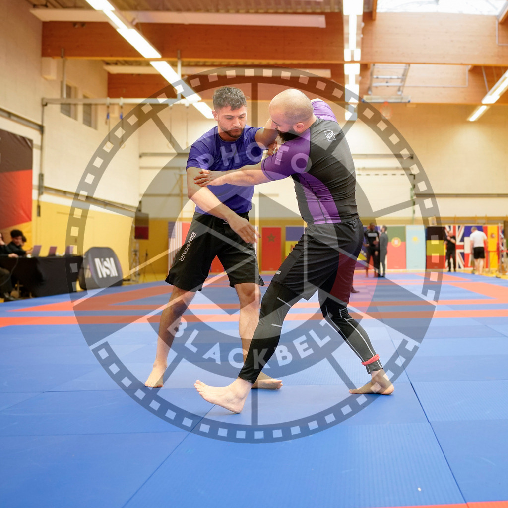 20240203PBB09909 | Fighters compete during the Brazilian Jiu-Jitsu Championship of the AJP Tour in Maintal by Frankfurt am Main, Germany, on February 2, 2024.