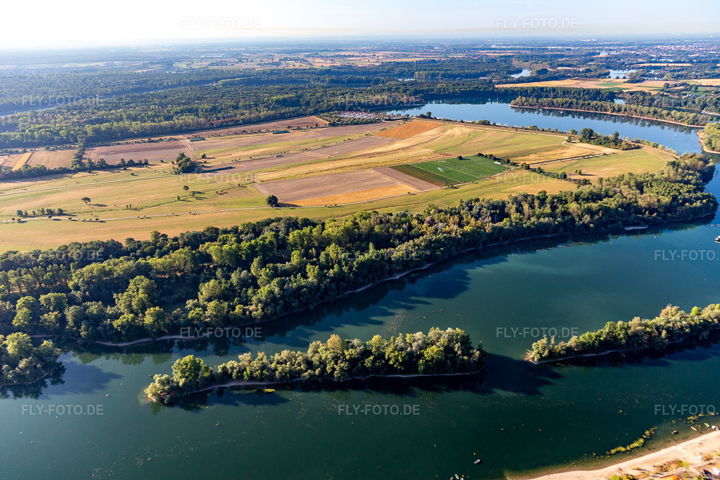 Luftbild: Kollerinsel in Brühl im Bundesland Baden-Württemberg in Deutschland. Foto: IMG_133945.jpg vom 21.08.2022 durch Werner Riehm/FLY-FOTO.deGemeinde Brühl (Baden): Kollerinsel