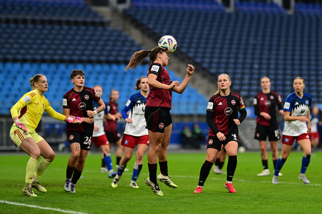 Fußball I Frauen I Saison 2025-2026 I Bundesliga I 10. Spieltag I Hamburger SV - 1. FC Nürnberg I 44628 | Der Sportfotograf. - Realisiert mit Pictrs.com