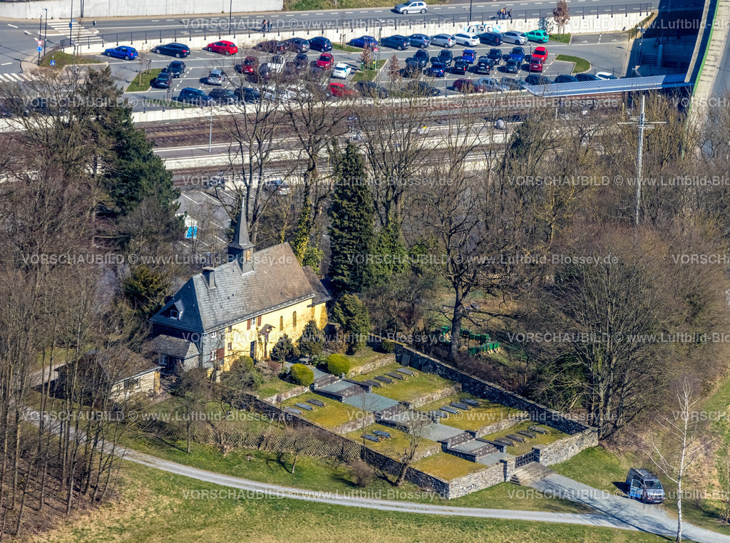 Meschede220302543 | Luftbild, Michaelskapelle oder Klausenkapelle, Meschede-Stadt, Meschede, Sauerland, Nordrhein-Westfalen, Deutschland