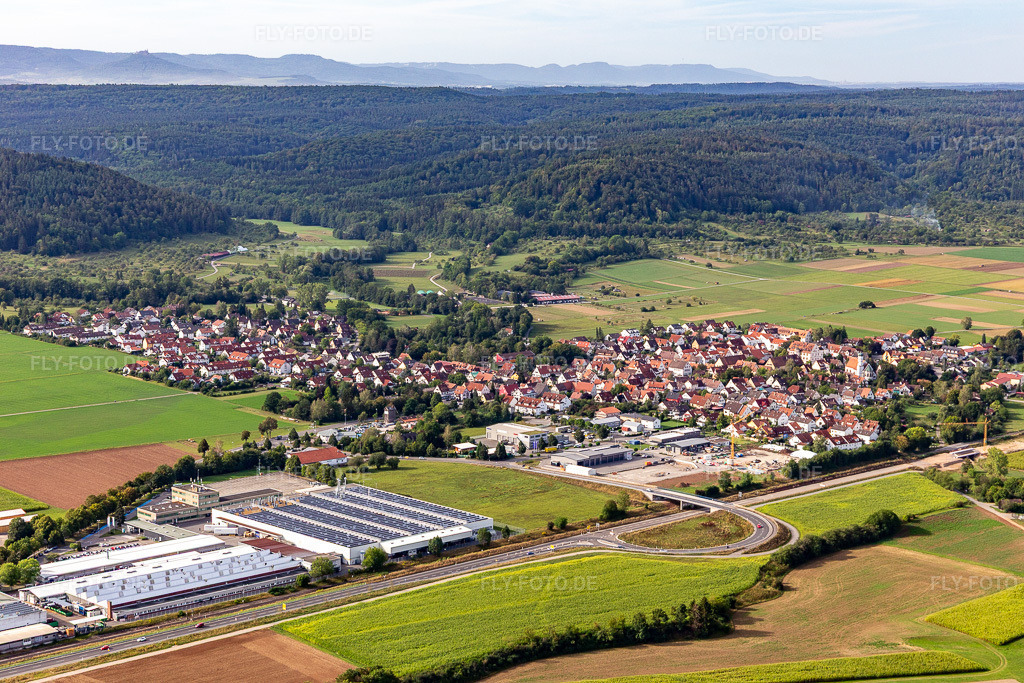 Luftbild: Ortsansicht der Straßen und Häuser der Wohngebiete im Ortsteil Bühl in Tübingen im Bundesland Baden-Württemberg in Deutschland. Foto: IMG_008725.jpg vom 27.08.2020 durch Werner Riehm/FLY-FOTO.de