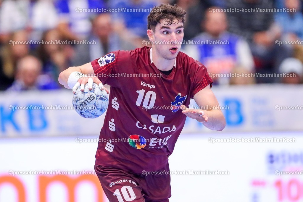 Gum25042501075 | 25.04.2025, Handball, HBL, VfL Gummersbach - 1. VfL Potsdam, Schwalbe-Arena: Elias Kofler (VfL Potsdam #10) 