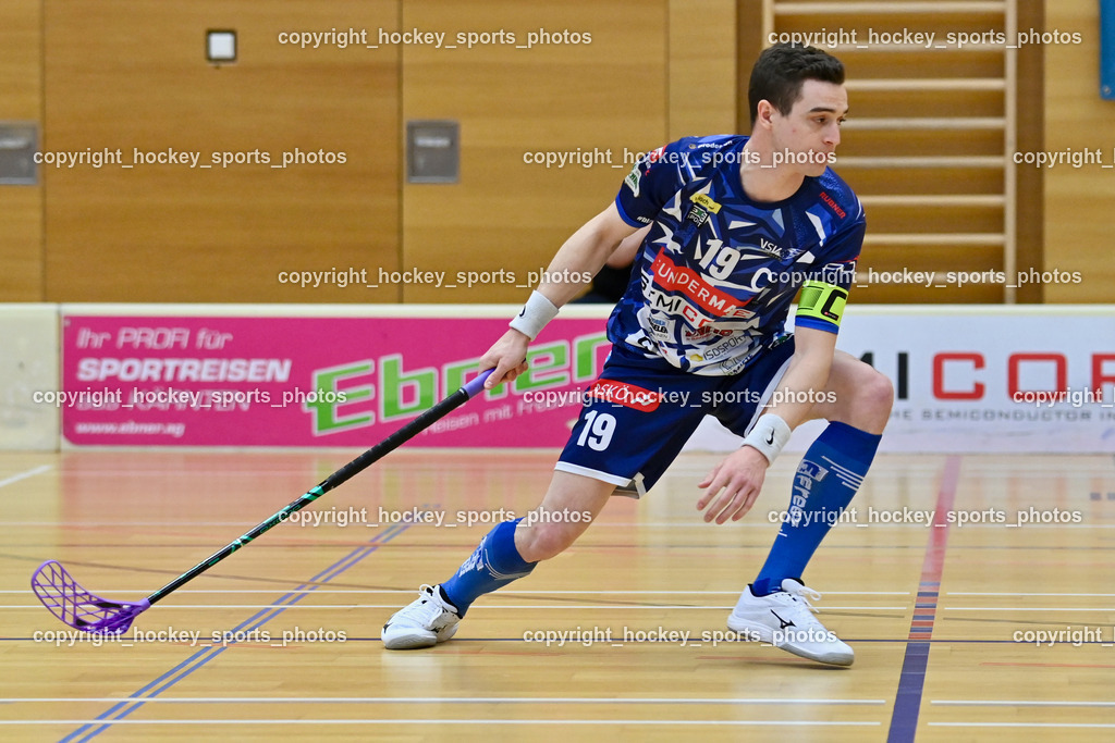 VSV Unihockey vs. KAC Floorball | #19 Philipp Seiser VSV Unihockey, VSV Unihockey vs. KAC Floorball, VSV Unihockey vs. KAC Floorball am 28.03.2026 in Villach (Ballspielhalle St. Martin), Austria, (Photo by Bernd Stefan)