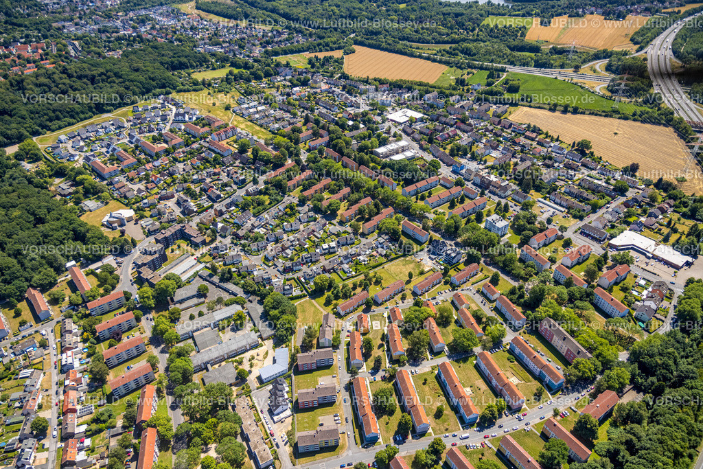 Dortmund220705832 | Luftbild, Wohnsiedlungen rund um die Jungferntalstraße, Jungferntal, Dortmund, Ruhrgebiet, Nordrhein-Westfalen, Deutschland