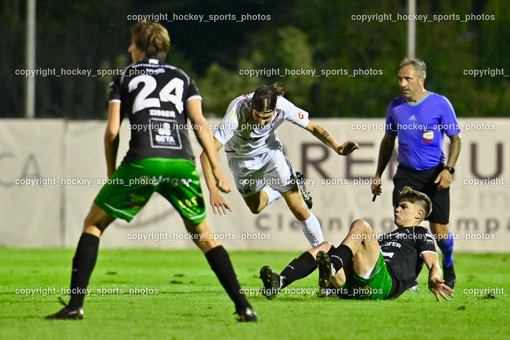 SAK Klagenfurt vs. FC Gleisdorf 09 2.9.2022 | #6 Miha Vidmar, Flugeinlage, #13 Dragan Smoljan