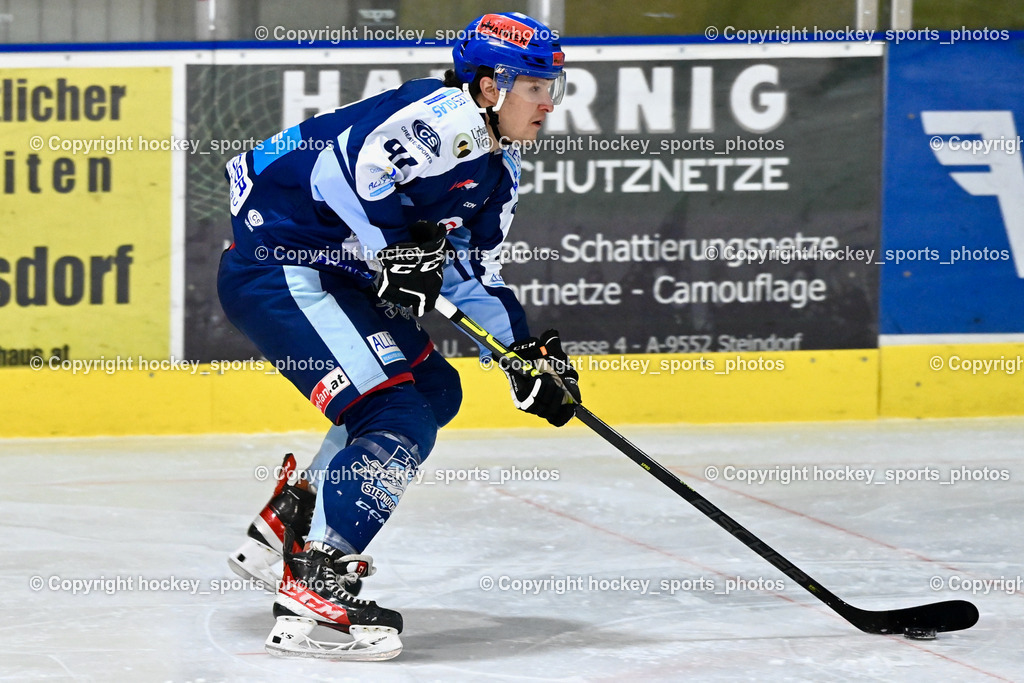 ESC Steindorf vs. EC Hornets Spittal 20.2.2024 | #91 Kravania Kristian ESC Steindorf, ESC Steindorf vs. EC Hornets Spittal 20.2.2024, ESC Steindorf vs. EC Hornets Spittal 20.2.2024 am 20.02.2024 in Steindorf (Ossiachersee Halle), Austria, (Photo by Bernd Stefan)